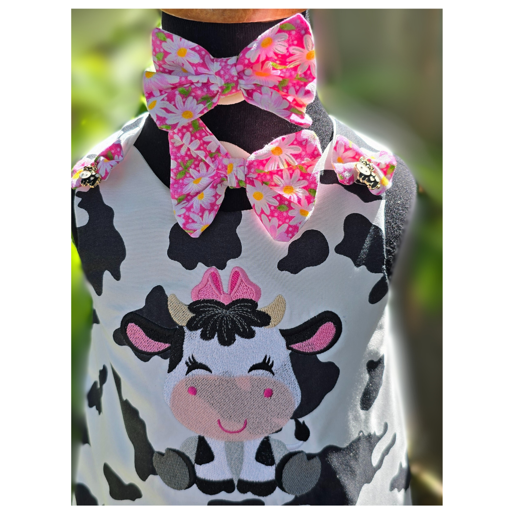 strapless open back dress Cow Print Tulle Dress – The Hidden Loft main image 0