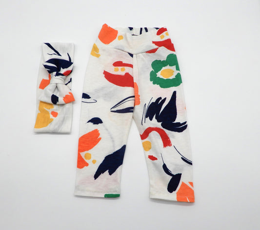 Floral Leggings with Headband Limitied Edition