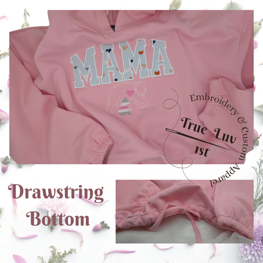 MAMA Bear Crop Top Hoodie