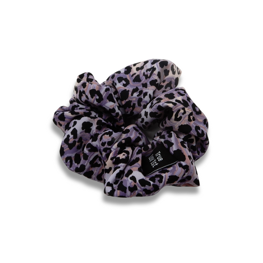 Cheetah Purple Scrunchie-large