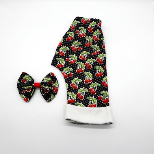 Cherry Harlem Pants with Hair Accessory