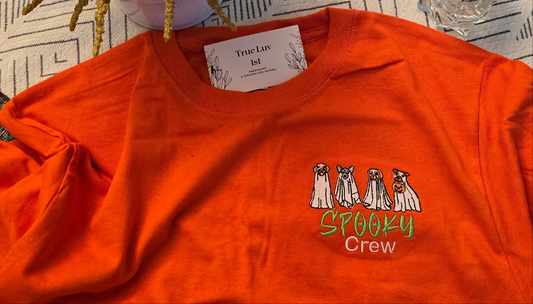 Spooky Crew Embroidered Shirt_ Dogs