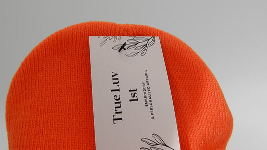 Chenille Initial Patch Beanies