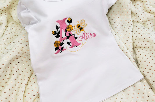 Custom Monogram Bee Shirt